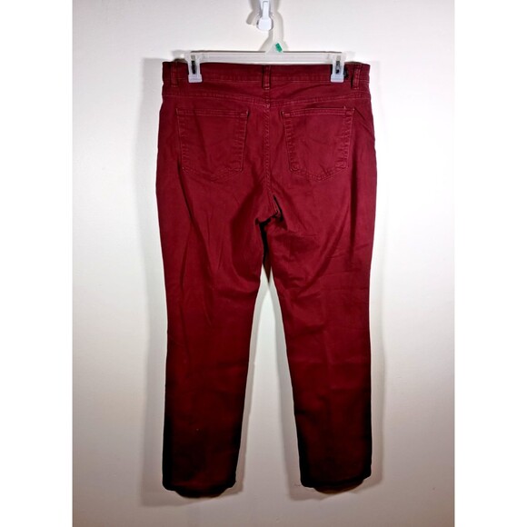 Lee Straight Leg Relaxed Fit Mid Rise Womens Burgundy Jeans Plus Size 16 Medium - Picture 5 of 8